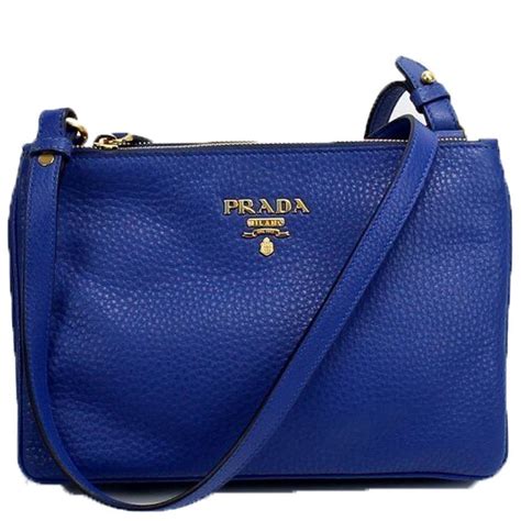 blue leather prada bag